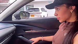 Small colombian teen 18+ fucked by driver deep blowjob breaking tight pussy asks for creampie