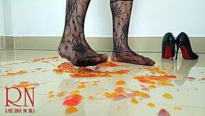 Sweet Jeles Destroys the Floor with High Heels in Humiliating Backstage Scene