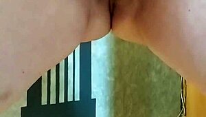 girl in leggings spanks ass and fingers pussy while husband at work