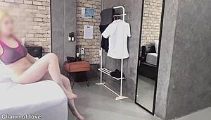 damn, teen slut banging hard after workout! 💦