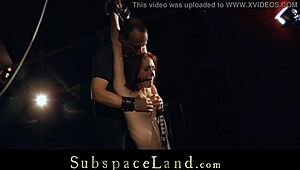 Subgirl Tied and Legs Spread for Intense Bondage Massage!