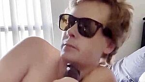 Busty MILF takes HUGE load on face