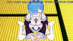 hey, loving rem is guiding your handjob in a romantic vibe from re zero 😍