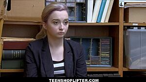 Tiny Virgin Lexi Lore with Braces Banged by Security Guard