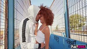 Selva Lapiedra takes it in the ass publicly