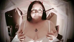 watch this chubby cougar eagerly taking cum in her mouth during homemade fun