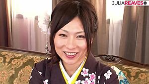 first time for this japanese amateur housewife, dildo fucking until she cums massively on her hairy body