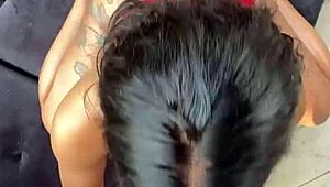 Ebony Kurus Tebal Mini Stallion Naik Troy Francisco POV