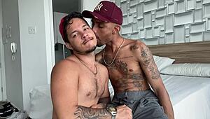 Saw Tattooed Guy With 24Cm Dick On Bus, Winked And Called Him Home!