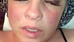 Chubby woman enjoying a private session with big black cock