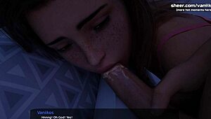 yo, sara's tight teen ass gets creampied in milfy city game!