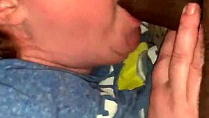 White Girl's Emotional Sloppy Blowjob On Big Black Cock In Stockton