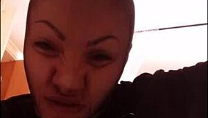 stockings on face create wild pig nose look