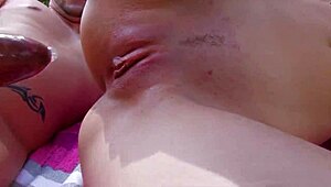 Cute Girl Gets Wet Pussy Fucked Bareback in the Woods