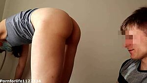 i saw her doing stretching exercises with mini shorts and couldn't resist