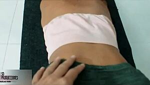 Watch My Stepsister's Pussy While She Exercises