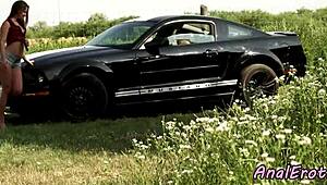 oh damn, butt screwed euro gets rimmed outdoors by bf