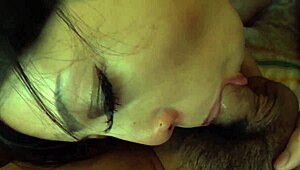 Hey, this cute asian deepthroats a monster cock in the bedroom