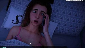 yo, sara's tight teen ass gets creampied in milfy city game!