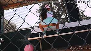 Watch Jayla Inc Twerk In Baseball Costume! Big Ass Shaking!