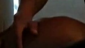 Big black cock drills holes in tight ass