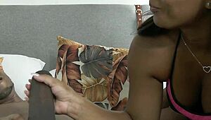 Latina Bunny Vivi Marques In Uniform Finds Huge Black Cock For Blowjob And Ass To Mouth