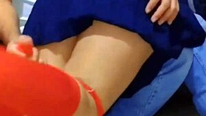 he lifts her skirt and fucks the cute teen student in a homemade amateur scene