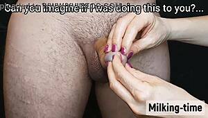 Slut Mistress Milks Swollen Cockhead Juicy Hard!