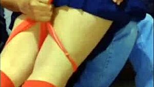 he lifts her skirt and fucks the cute teen student in a homemade amateur scene