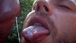 gay cruising blowjob with vadim romanov and stranger's cum