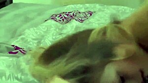 Stunning Canadian teen 18+ with big tits enjoys big cock in homemade blowjob