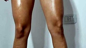 Latina Teen 18+ Masturbates With Dildo And Cums Hard On Her Big Ass