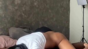 My stepbrothers monster cock enjoys a good ride from latina amature.