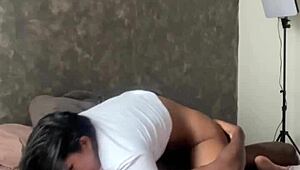 My stepbrothers monster cock enjoys a good ride from latina amature.