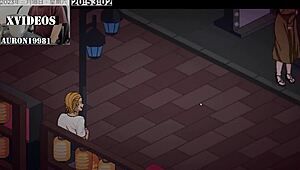 In the outdoor scene, she takes a monster cock in her big ass