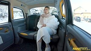 fake taxi driver scores with hot lingerie model