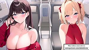 Follow my instructions for jerking off to hentai flight attendants