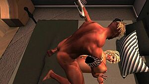 Blonde Anime Milf Cougar Endures Interracial Assfucking Anal Sex