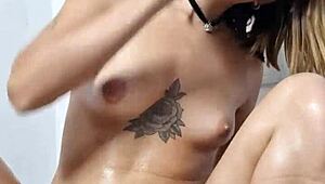 Latina Teen 18+ Masturbates With Dildo And Cums Hard On Her Big Ass