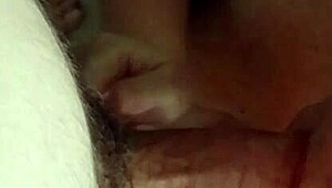 Amateur Wife Sucking Cock with Intense Focus in Homemade Video