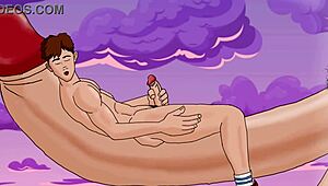 Gay cartoon hunk in cum dreams hentai.