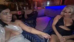 aventuras do casal mattos - flashing pussy at the club and banging in public.