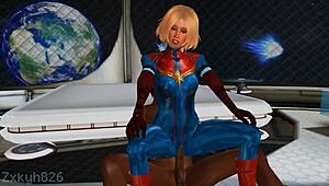 Captain Marvel's Secret Anal Mission
