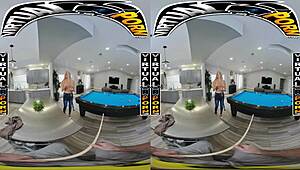 Virtual Game Of Billiards With Latin Milf Caitlin Bell