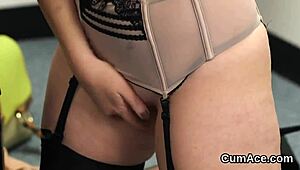 Unusual Centerfold Takes Facial Cumshot Swallowing Every Drop