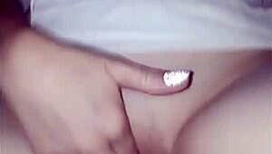 Latina amateur shows her pussy in group masturbation