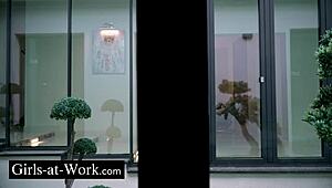 Alba Lala Takes Hard Anal in Office Toilet