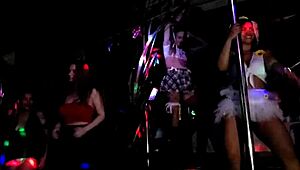 Naughty caipirinhas dancing on the pole at the swing house