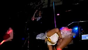 Naughty caipirinhas dancing on the pole at the swing house