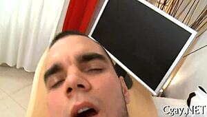 Gay hunks compete in blowjob contest sucking cocks